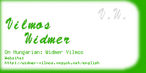 vilmos widmer business card